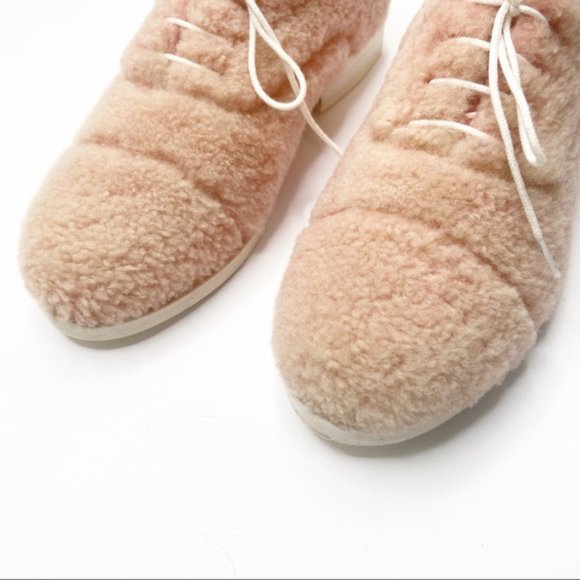 Amelie Pichard pink fluffy Oxfords made in France - Picture 5 of 7